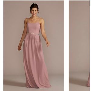 David’s Bridal bridesmaid dress- desert coral